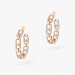 Messika - Move Link Diamond Hoop Earrings Pink Gold